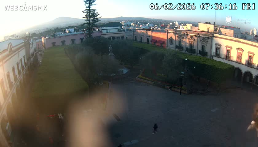 Plaza de Armas de Querétaro Square Live Cam - Santiago de Queretaro, Queretaro, Mexivo