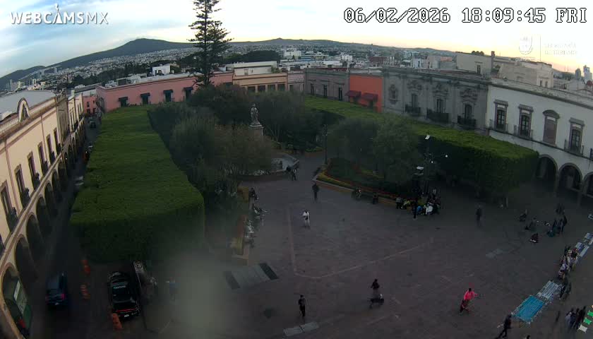 Plaza de Armas de Querétaro Square Live Cam - Santiago de Queretaro, Queretaro, Mexivo