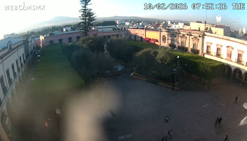 Plaza de Armas de Querétaro Square Live Cam - Santiago de Queretaro, Queretaro, Mexivo