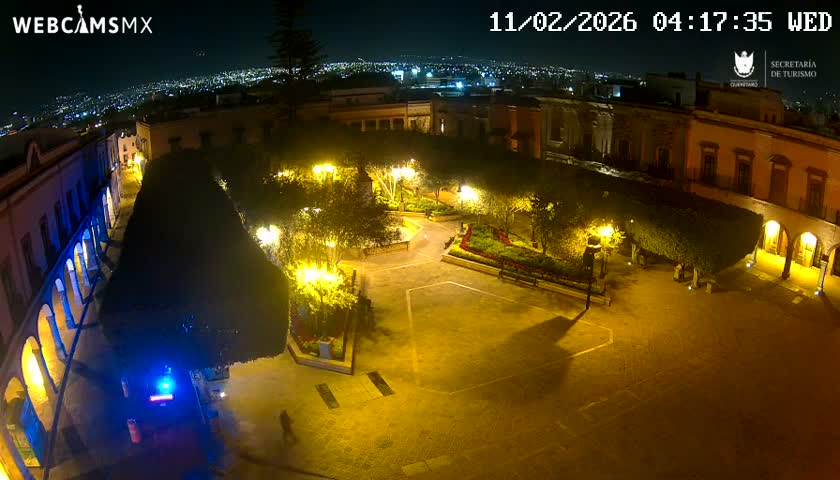 Plaza de Armas de Querétaro Square Live Cam - Santiago de Queretaro, Queretaro, Mexivo