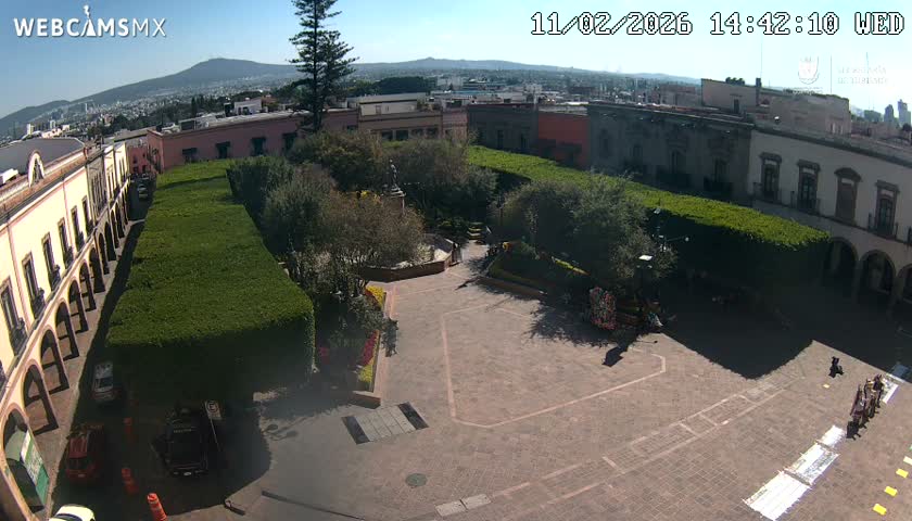 Plaza de Armas de Querétaro Square Live Cam - Santiago de Queretaro, Queretaro, Mexivo