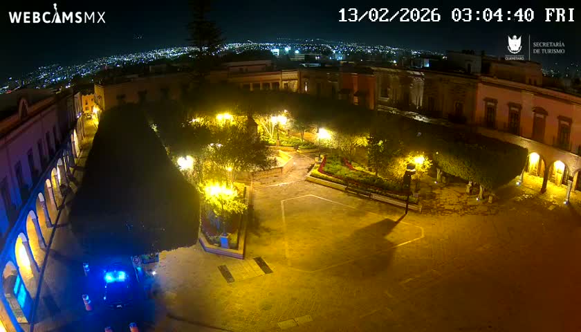Plaza de Armas de Querétaro Square Live Cam - Santiago de Queretaro, Queretaro, Mexivo