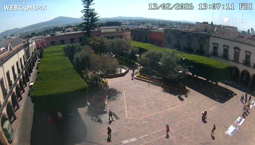 Plaza de Armas de Querétaro Square Live Cam - Santiago de Queretaro, Queretaro, Mexivo