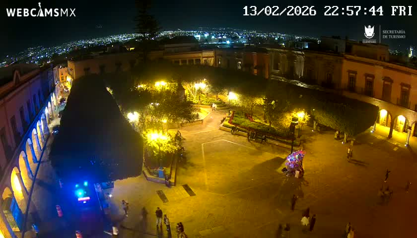 Plaza de Armas de Querétaro Square Live Cam - Santiago de Queretaro, Queretaro, Mexivo