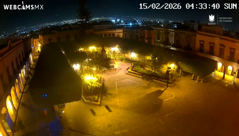 Plaza de Armas de Querétaro Square Live Cam - Santiago de Queretaro, Queretaro, Mexivo