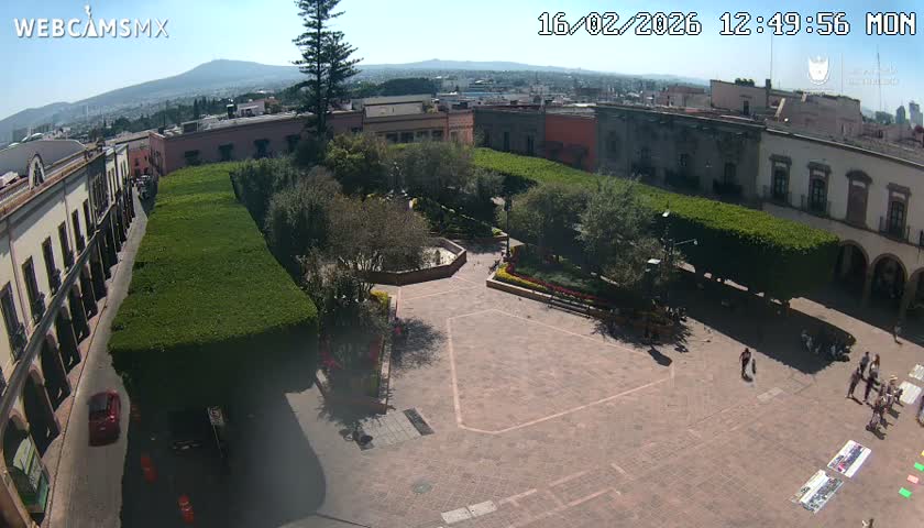 Plaza de Armas de Querétaro Square Live Cam - Santiago de Queretaro, Queretaro, Mexivo