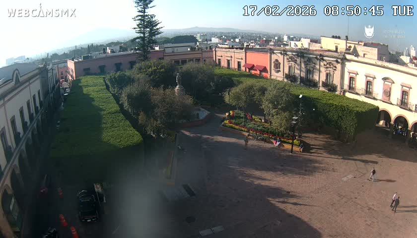 Plaza de Armas de Querétaro Square Live Cam - Santiago de Queretaro, Queretaro, Mexivo