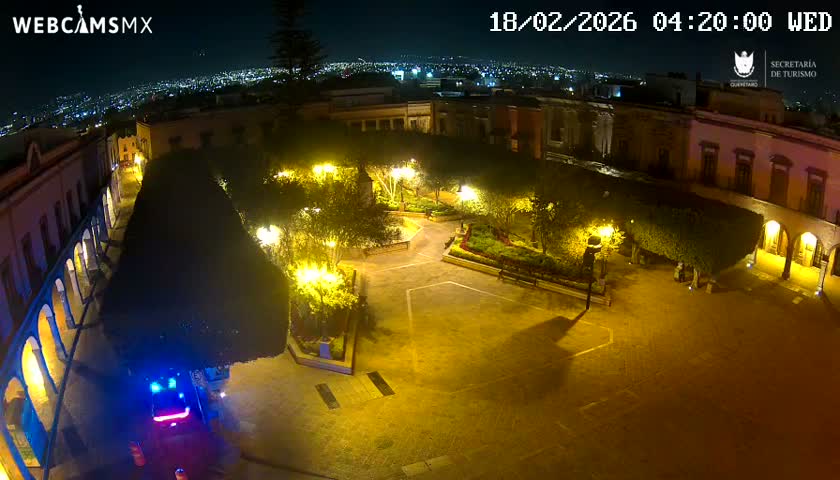 Plaza de Armas de Querétaro Square Live Cam - Santiago de Queretaro, Queretaro, Mexivo