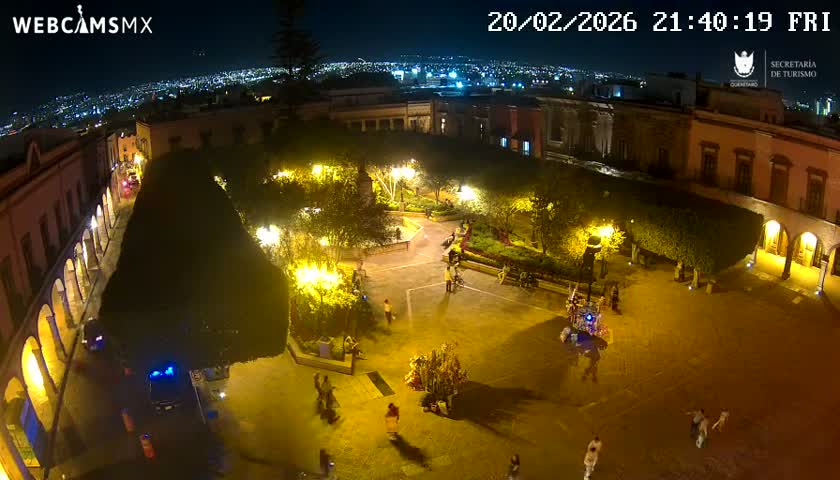 Plaza de Armas de Querétaro Square Live Cam - Santiago de Queretaro, Queretaro, Mexivo