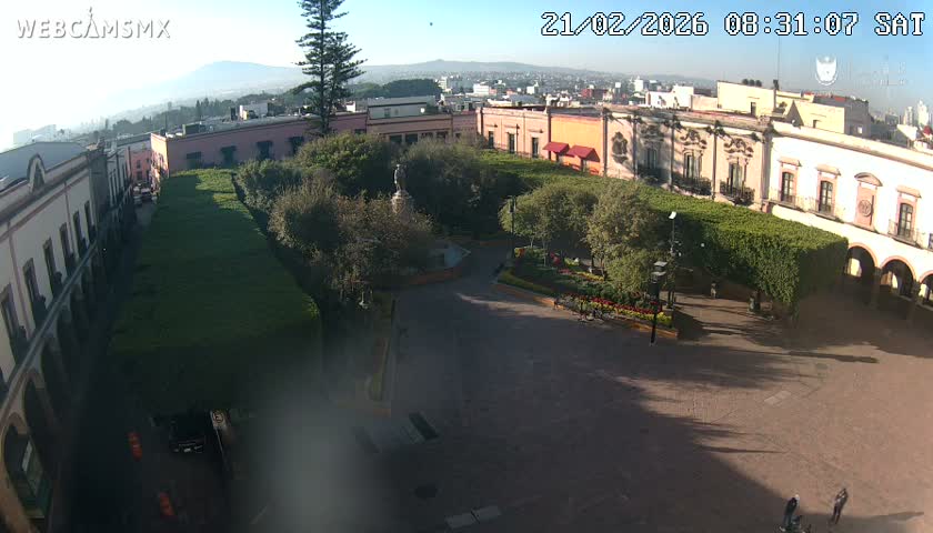 Plaza de Armas de Querétaro Square Live Cam - Santiago de Queretaro, Queretaro, Mexivo