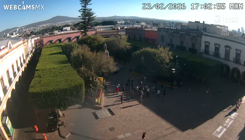 Plaza de Armas de Querétaro Square Live Cam - Santiago de Queretaro, Queretaro, Mexivo