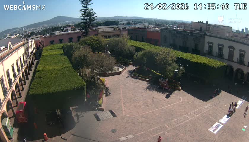 Plaza de Armas de Querétaro Square Live Cam - Santiago de Queretaro, Queretaro, Mexivo