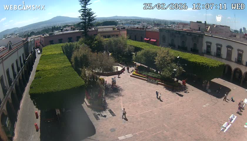 Plaza de Armas de Querétaro Square Live Cam - Santiago de Queretaro, Queretaro, Mexivo