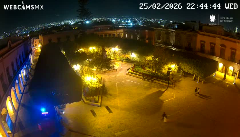 Plaza de Armas de Querétaro Square Live Cam - Santiago de Queretaro, Queretaro, Mexivo