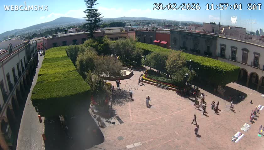 Plaza de Armas de Querétaro Square Live Cam - Santiago de Queretaro, Queretaro, Mexivo