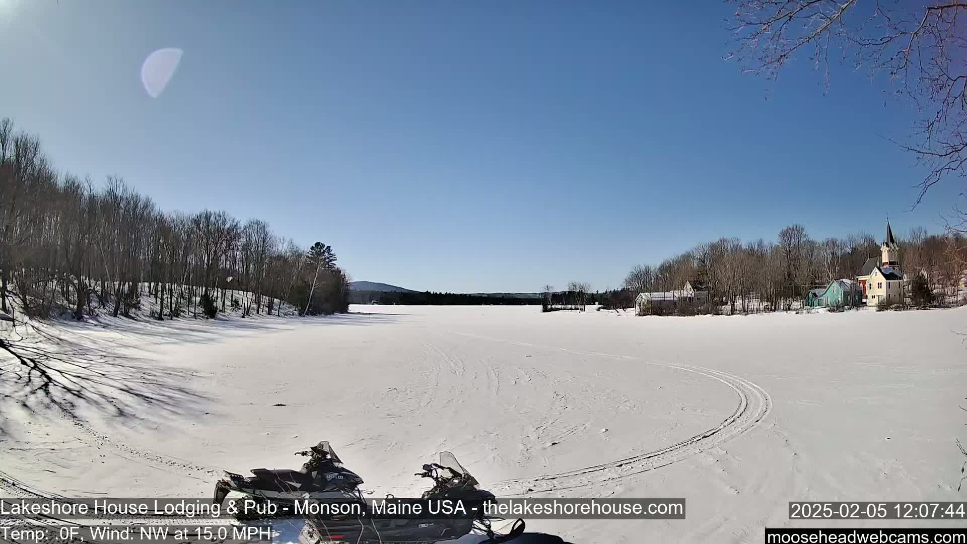 Lake Hebron Live Cam - Monson, Maine, USA