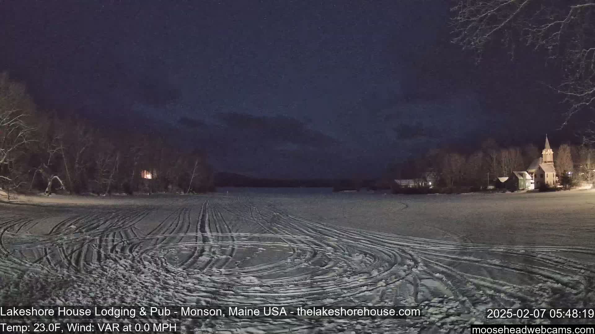 Lake Hebron Live Cam - Monson, Maine, USA