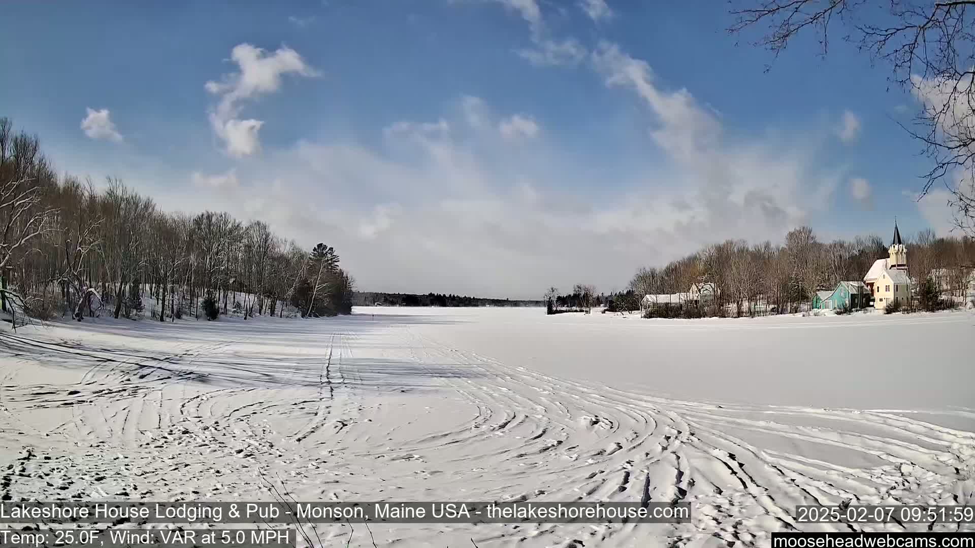 Lake Hebron Live Cam - Monson, Maine, USA