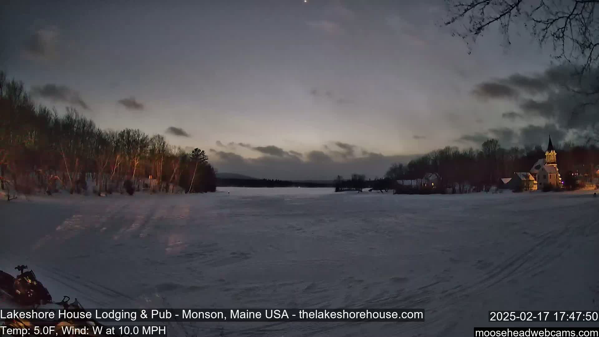 Lake Hebron Live Cam - Monson, Maine, USA