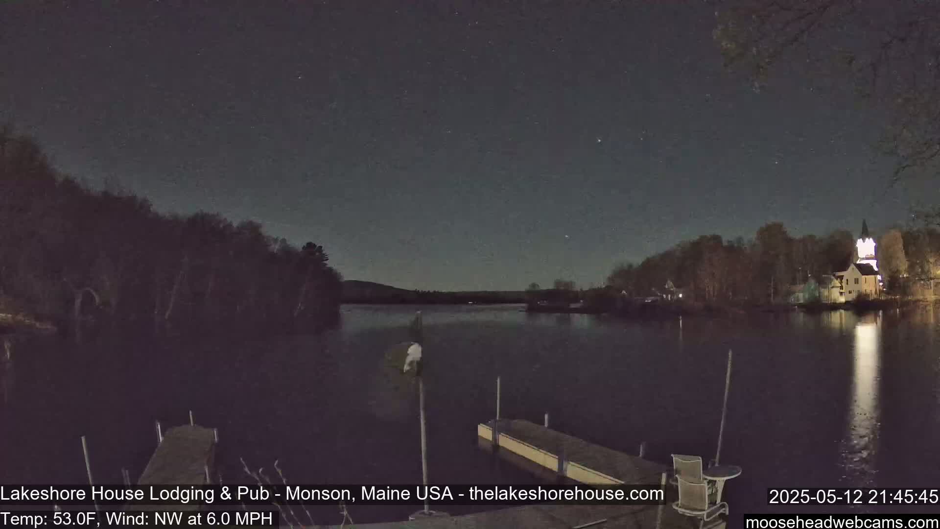 Lake Hebron Live Cam - Monson, Maine, USA