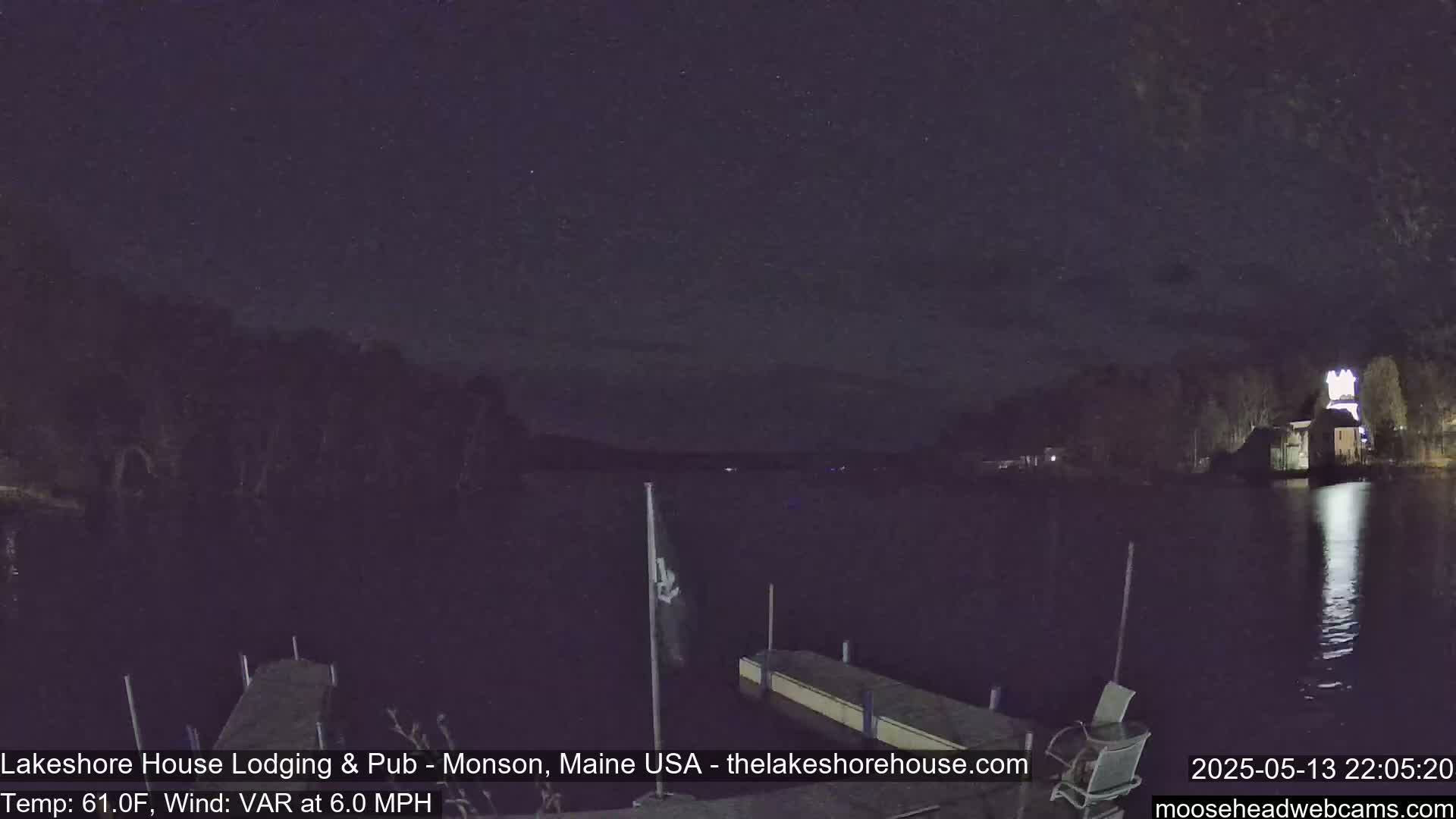 Lake Hebron Live Cam - Monson, Maine, USA