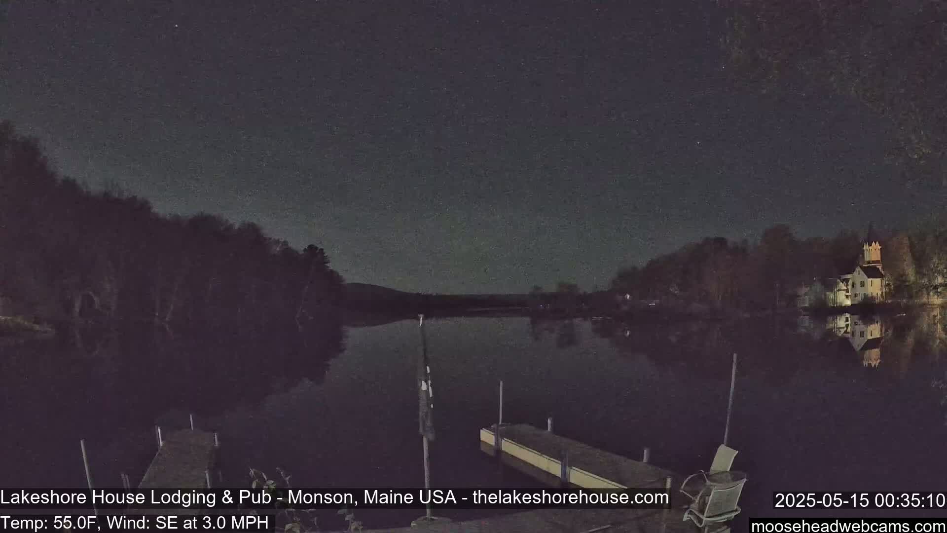 Lake Hebron Live Cam - Monson, Maine, USA