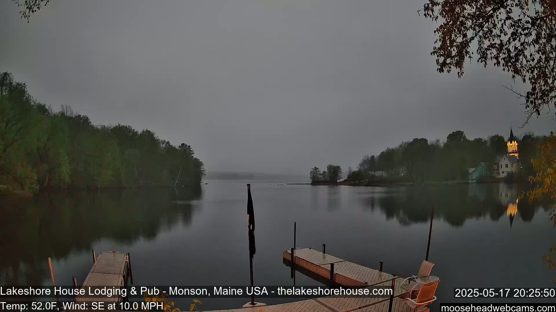Lake Hebron Live Cam - Monson, Maine, USA