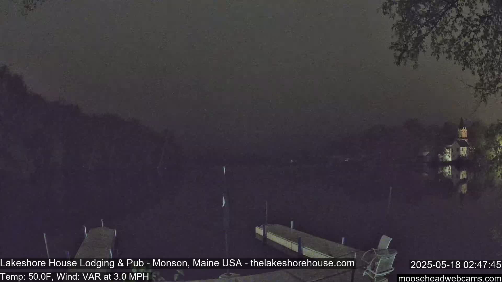 Lake Hebron Live Cam - Monson, Maine, USA