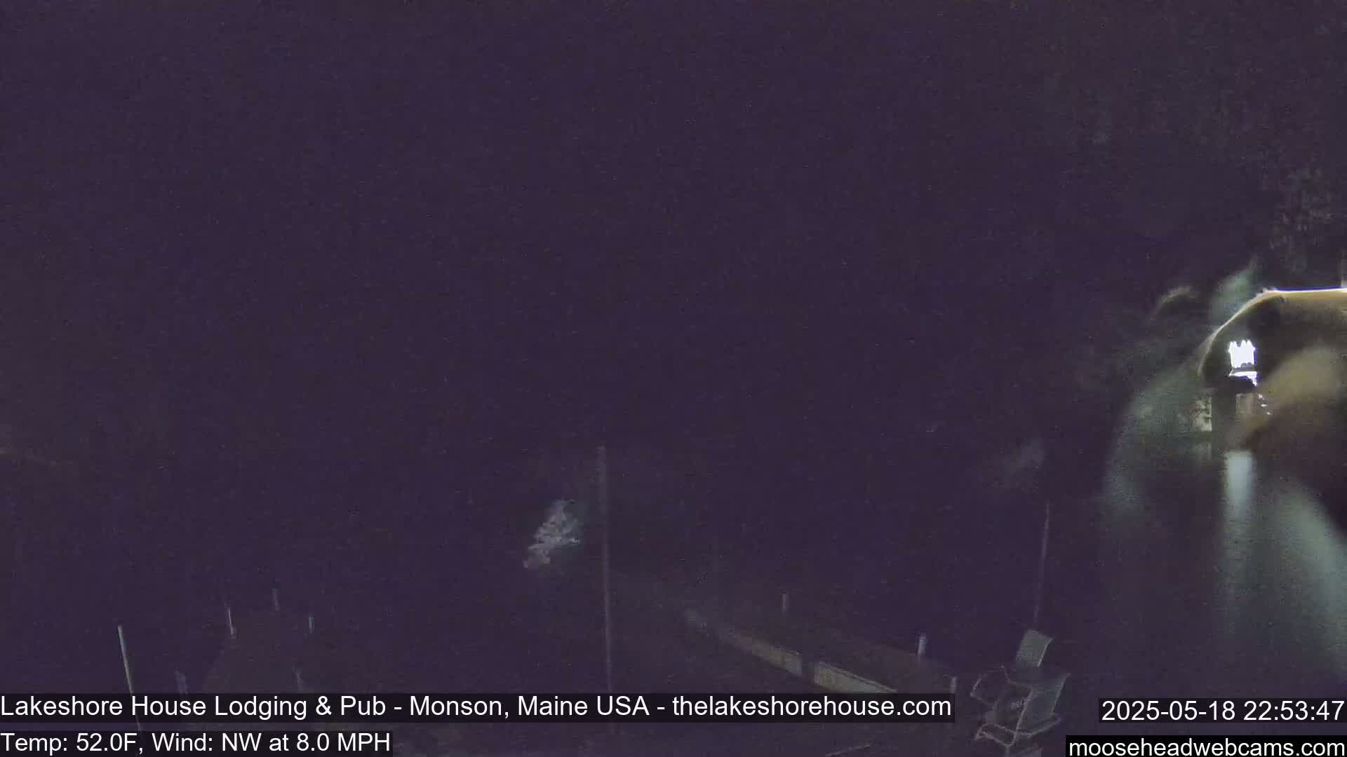 Lake Hebron Live Cam - Monson, Maine, USA