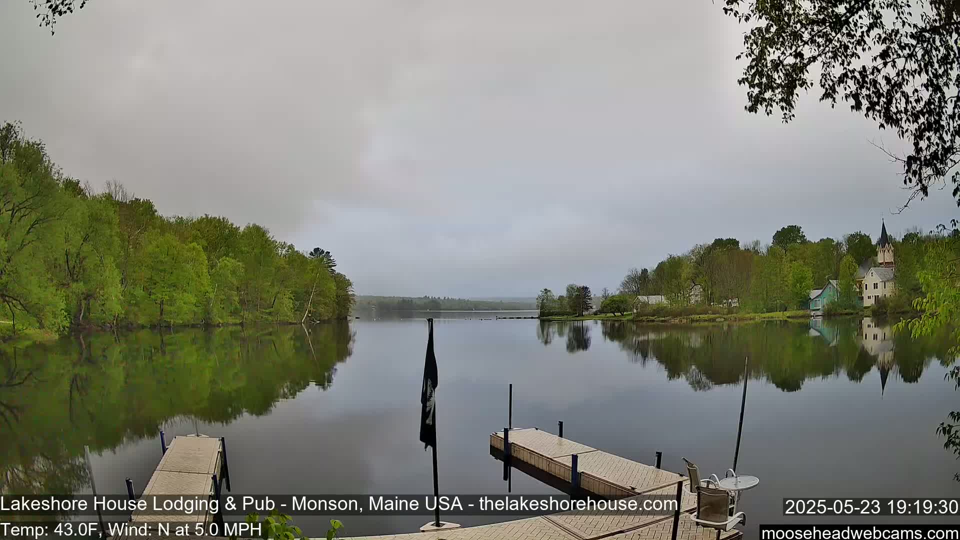 Lake Hebron Live Cam - Monson, Maine, USA