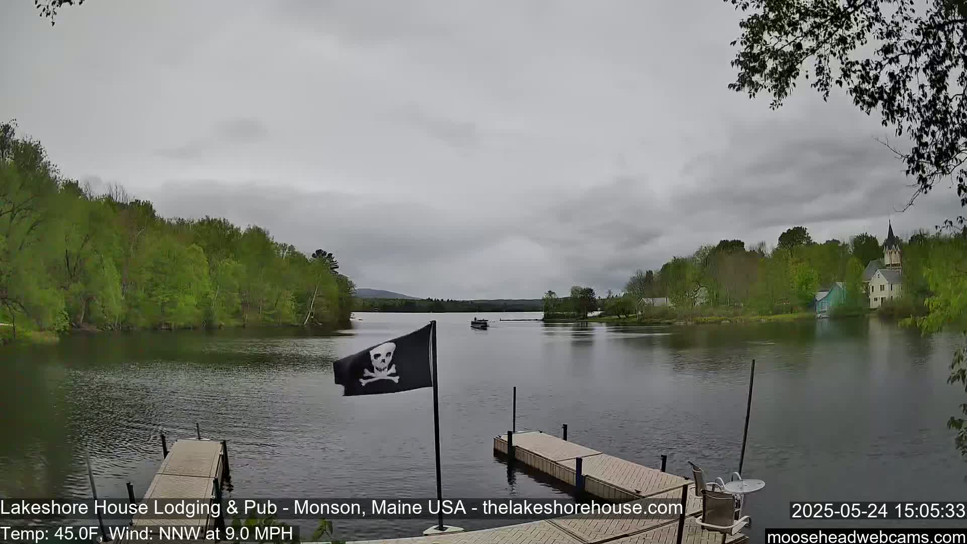 Lake Hebron Live Cam - Monson, Maine, USA