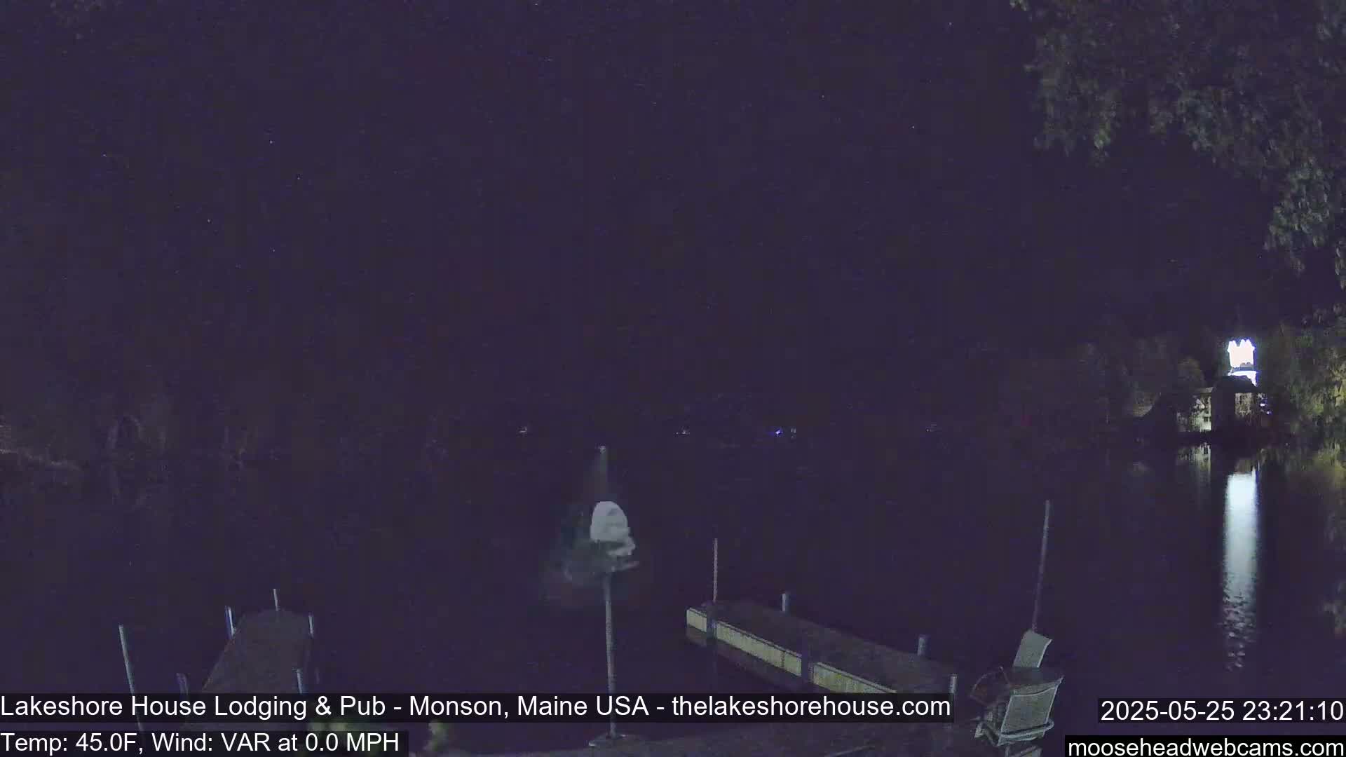 Lake Hebron Live Cam - Monson, Maine, USA
