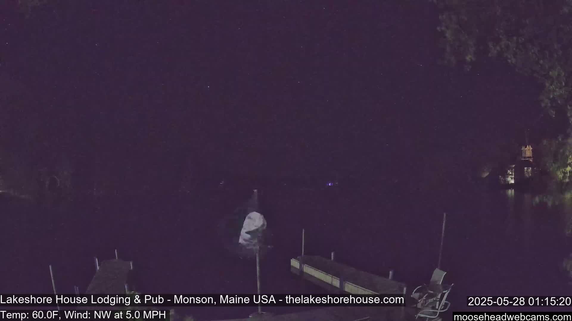 Lake Hebron Live Cam - Monson, Maine, USA
