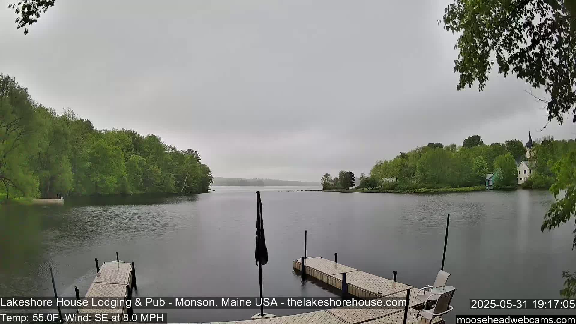 Lake Hebron Live Cam - Monson, Maine, USA