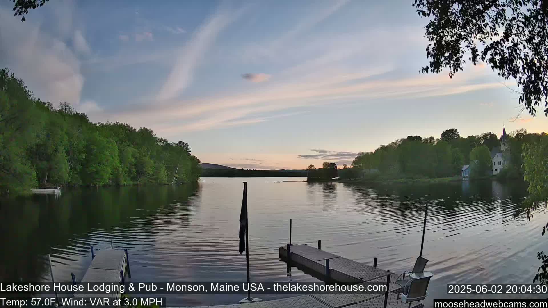 Lake Hebron Live Cam - Monson, Maine, USA