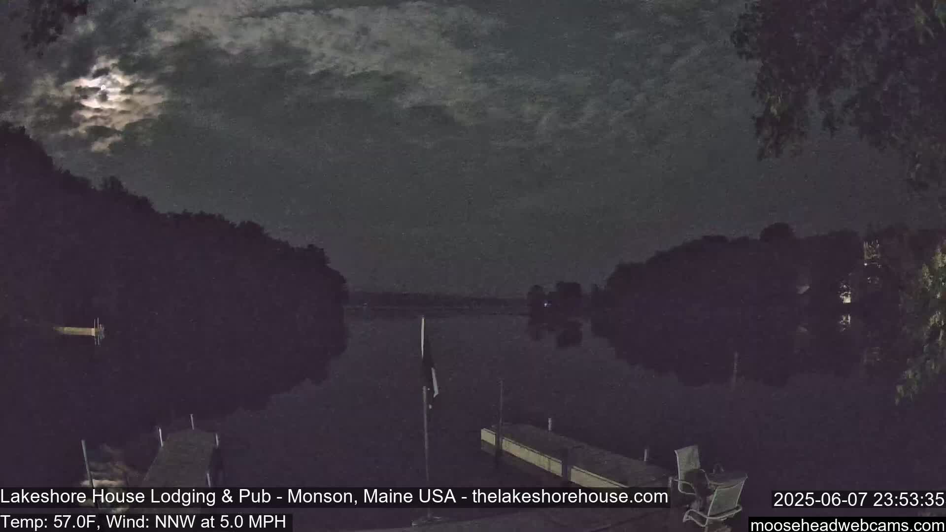 Lake Hebron Live Cam - Monson, Maine, USA