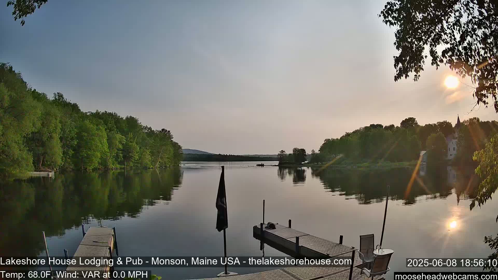 Lake Hebron Live Cam - Monson, Maine, USA