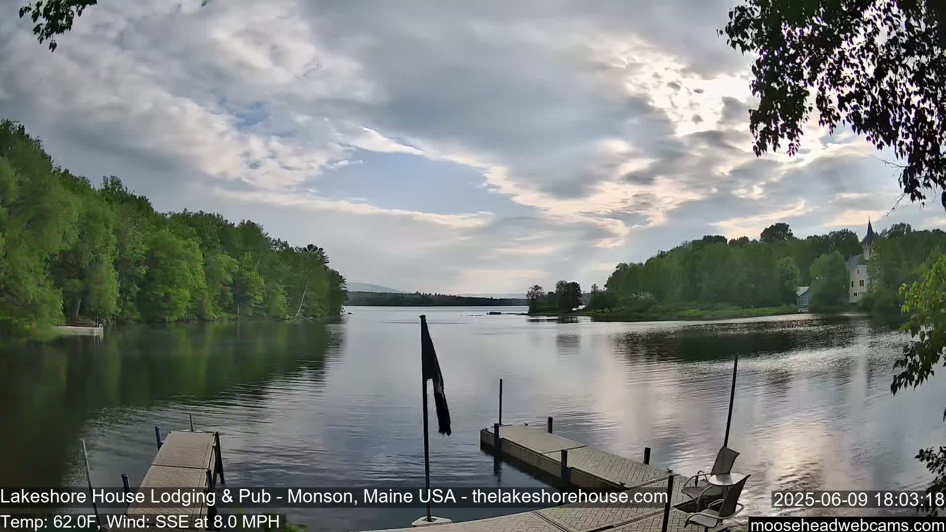 Lake Hebron Live Cam - Monson, Maine, USA