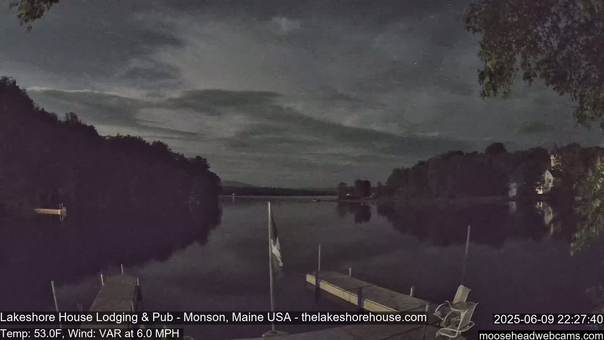 Lake Hebron Live Cam - Monson, Maine, USA