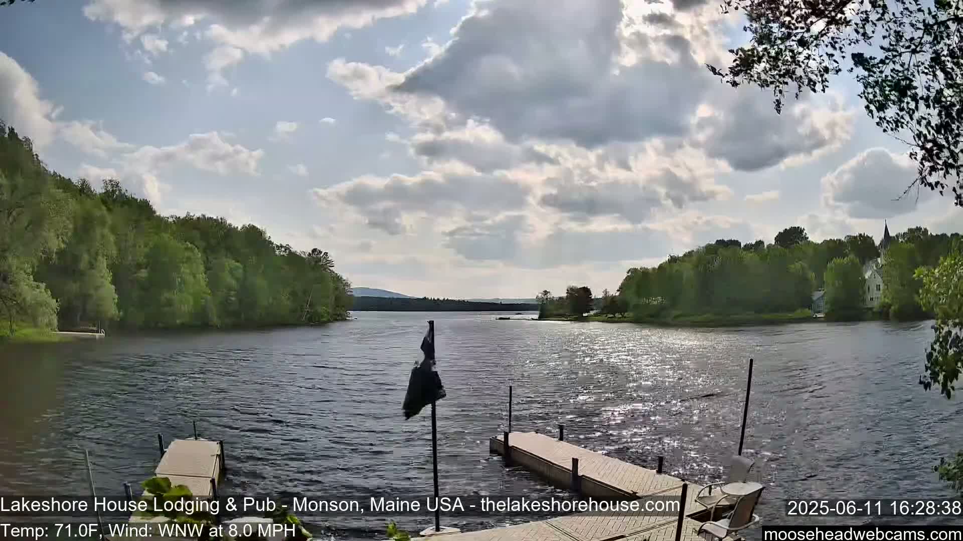 Lake Hebron Live Cam - Monson, Maine, USA