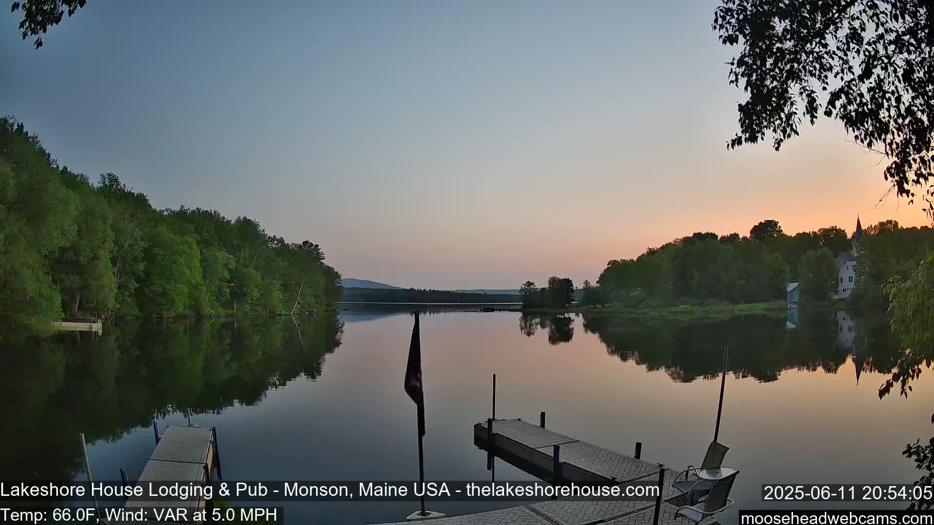 Lake Hebron Live Cam - Monson, Maine, USA