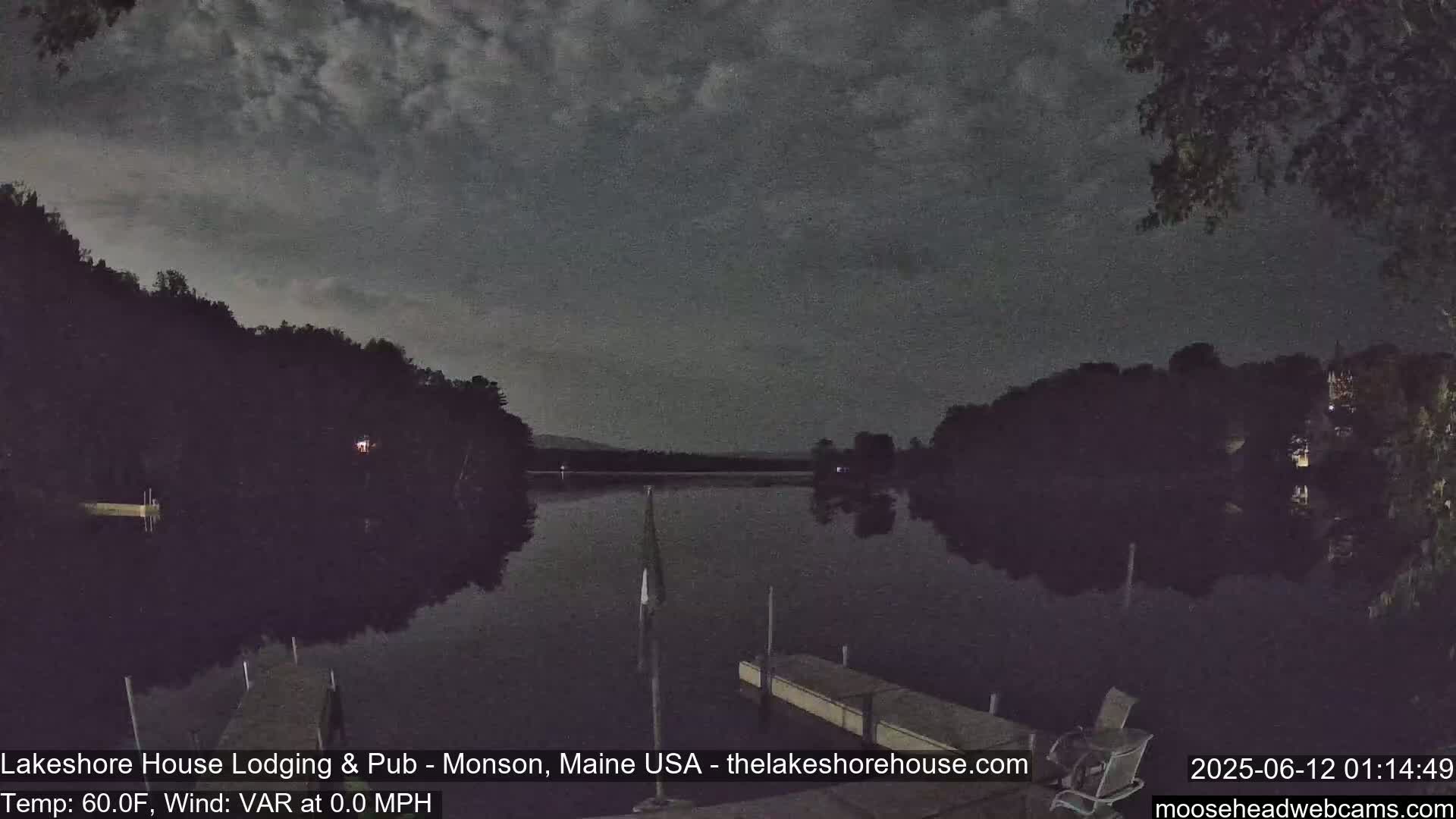 Lake Hebron Live Cam - Monson, Maine, USA