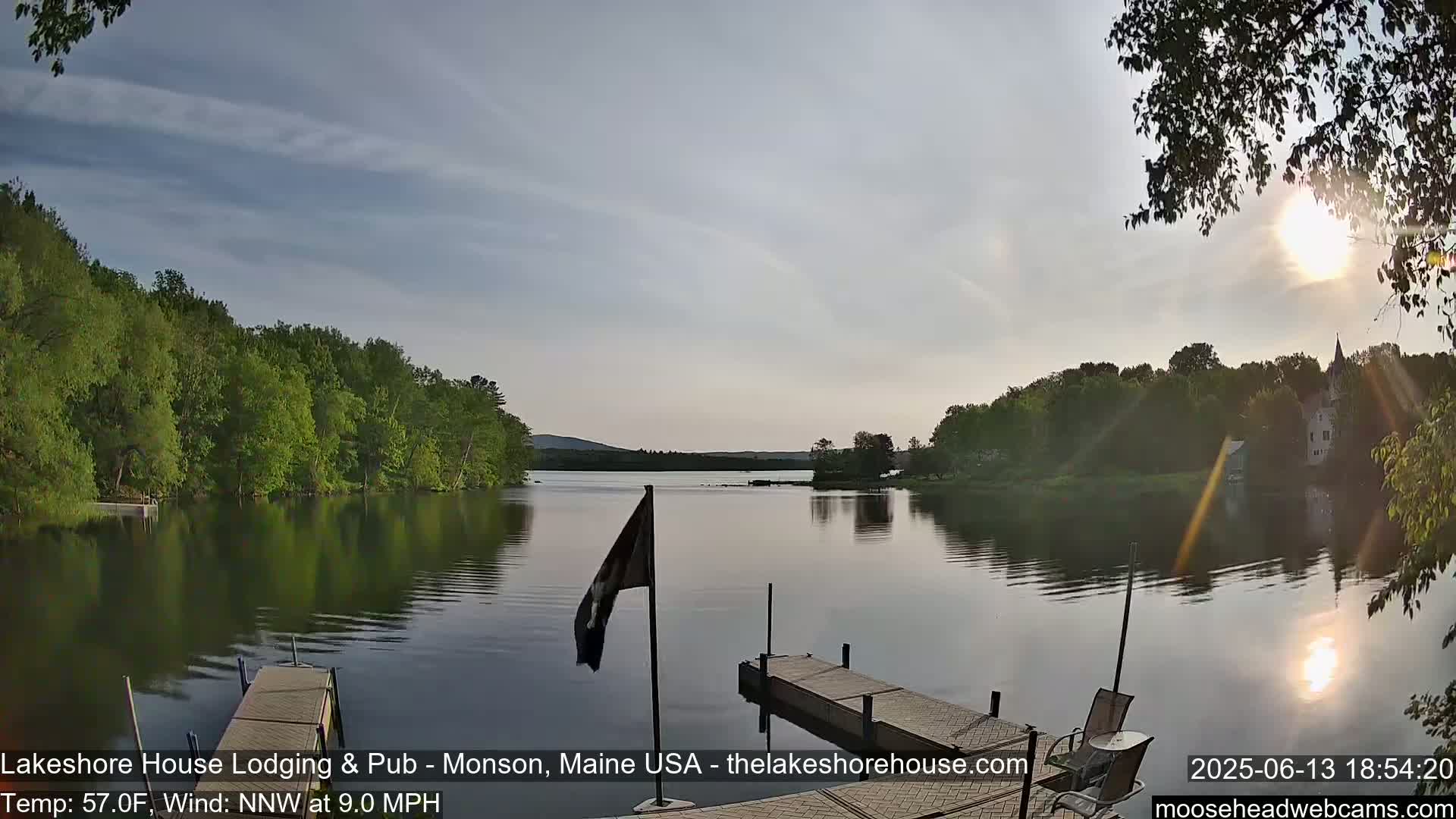 Lake Hebron Live Cam - Monson, Maine, USA