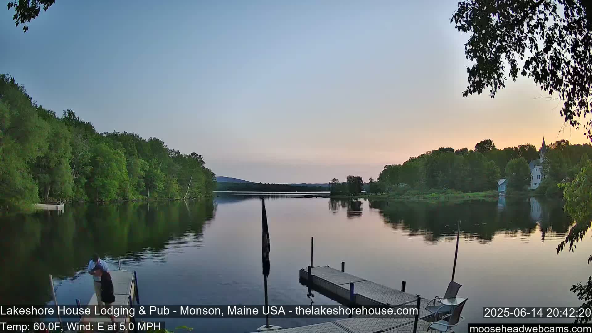 Lake Hebron Live Cam - Monson, Maine, USA