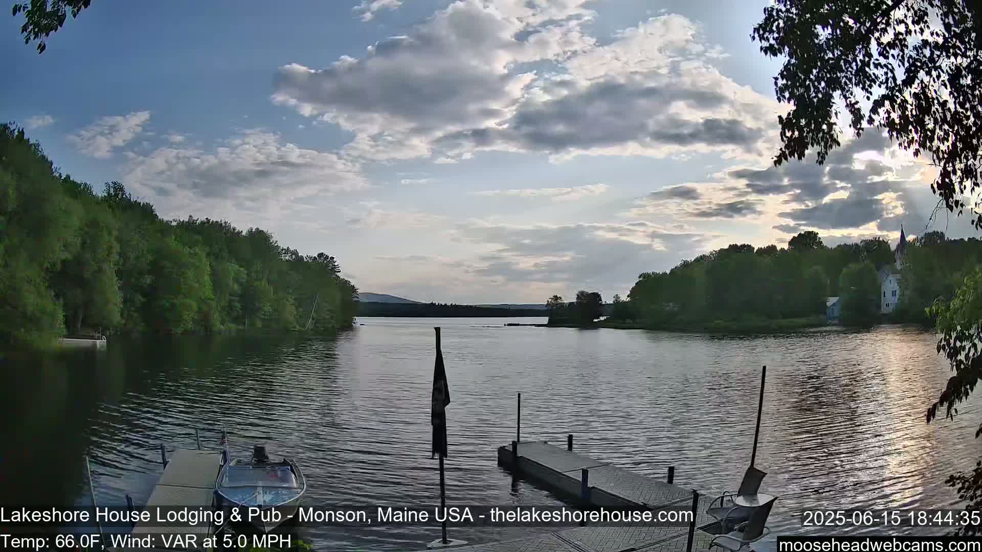 Lake Hebron Live Cam - Monson, Maine, USA