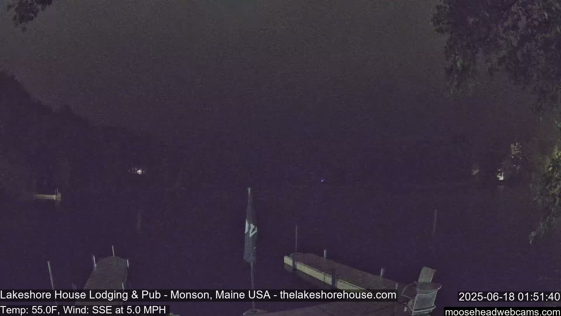 Lake Hebron Live Cam - Monson, Maine, USA