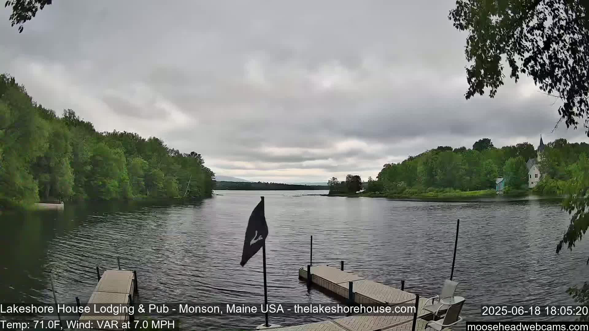 Lake Hebron Live Cam - Monson, Maine, USA