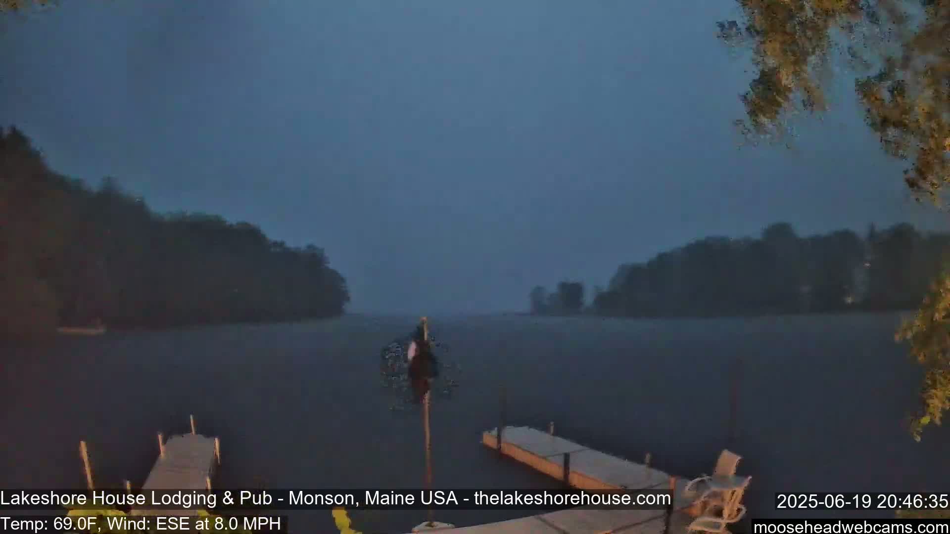 Lake Hebron Live Cam - Monson, Maine, USA