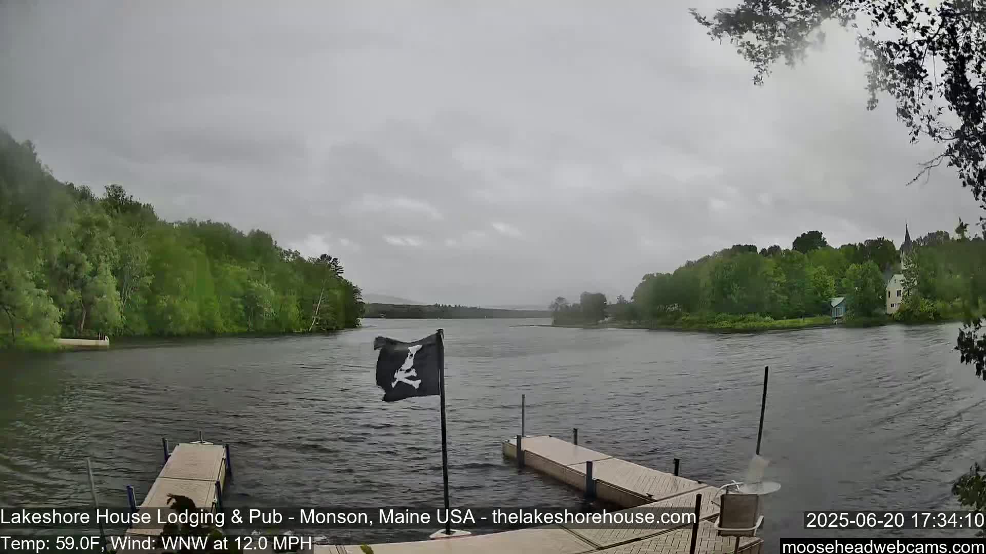 Lake Hebron Live Cam - Monson, Maine, USA