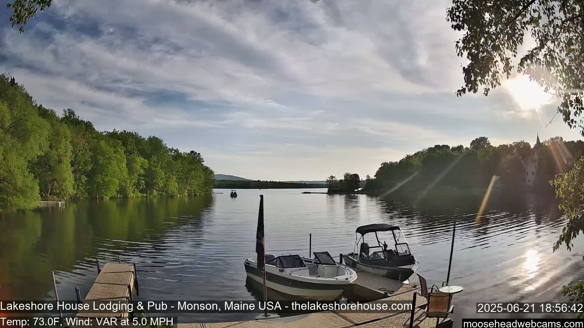 Lake Hebron Live Cam - Monson, Maine, USA